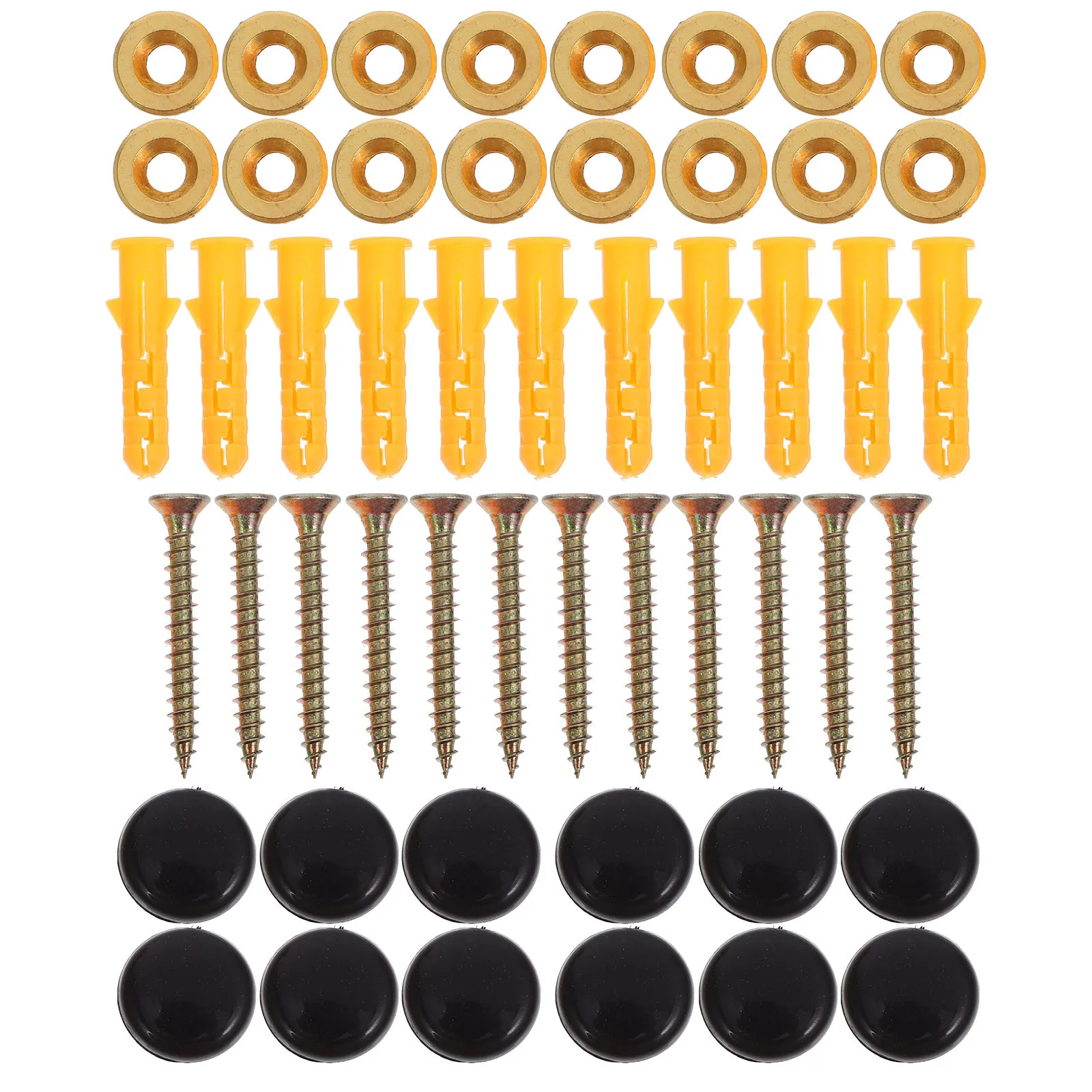 

20Sets Decorative Hardware Screws Alloy Mirror Screw Caps for Tiles Mirrors Acrylic Panels Durable Decorative Fasteners Glass