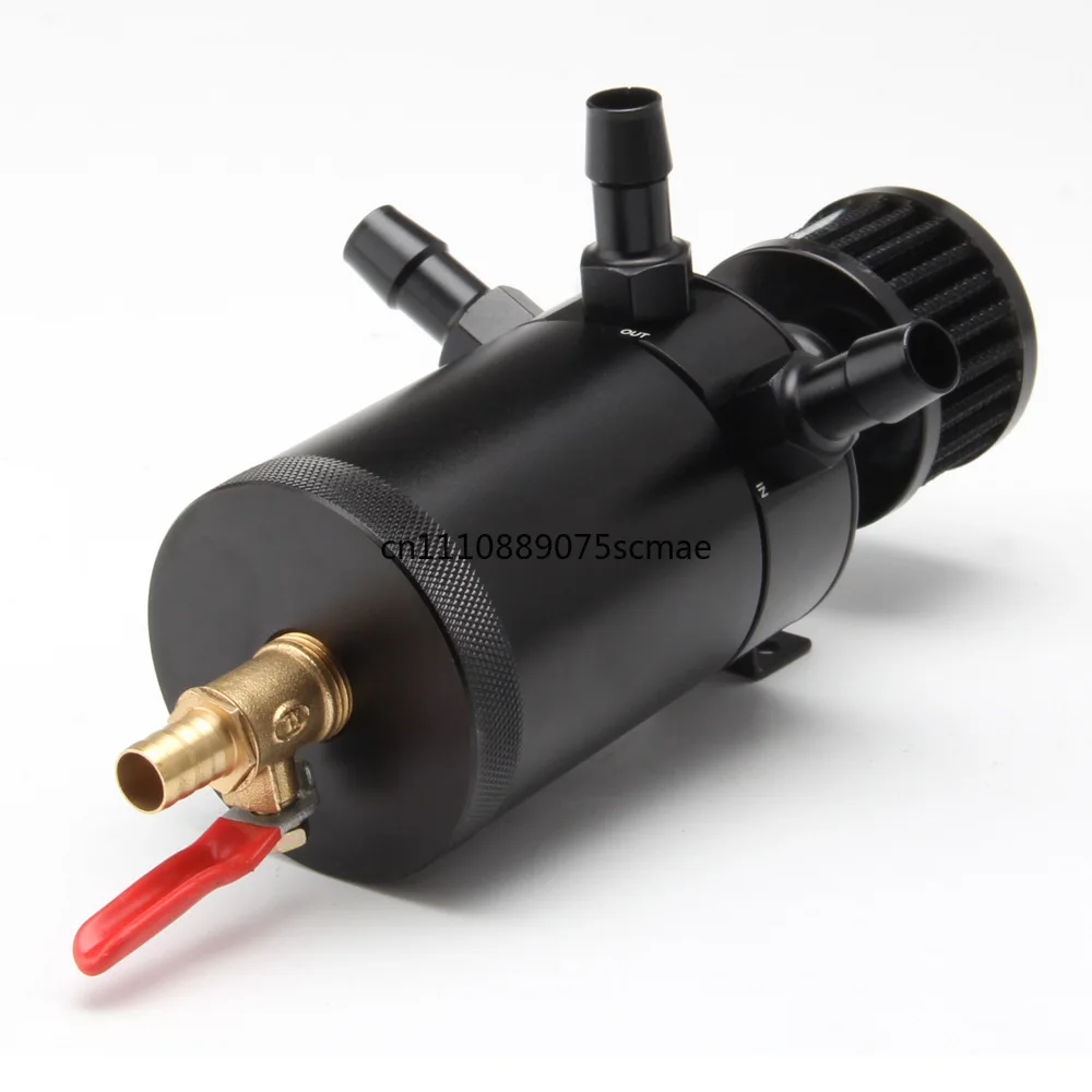Hot Sale 3-Hole Aluminum Oil Catch Can, Dual Side Outlet Breathable Engine Oil Recovery Separator Tank