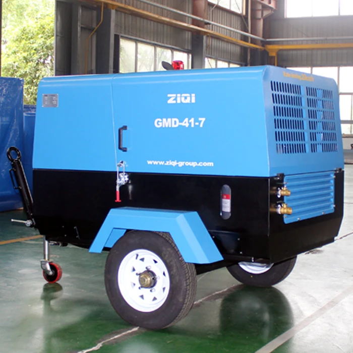 185 cfm portable diesel air compressor for sandblasting