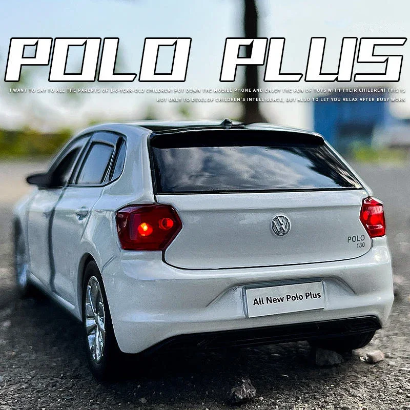 1:32 POLO Plus Alloy Car Model Diecasts Metal Toy Vehicles Car Model Simulation Miniature Scale Sound and Light Childrens Gifts