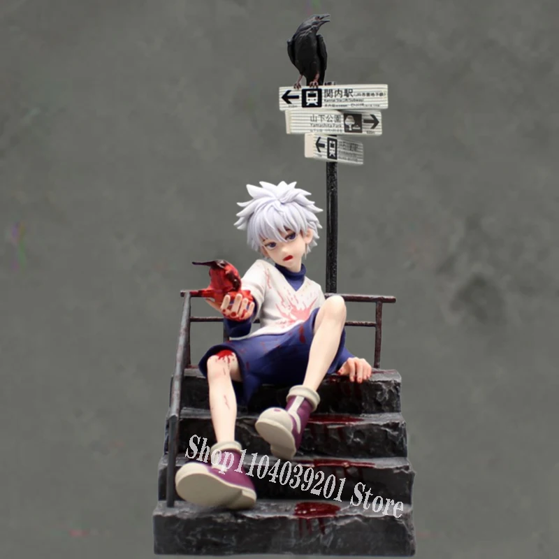 Anime Killua Zoldyck Action Figure Hunter×hunter Doll Model Rutile Statue Killua Figure Anime PVC Collection Ornament Decor Toys