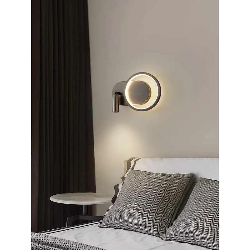 

Industrial Style Minimalist Bedroom LED Highquality Copper Bedside Wall Lamp Balcony Corridor Living Room Cloakroom Lighting