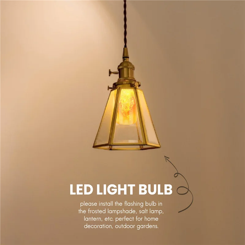 LED Flame Effect Light Bulb E27,Decorative Flickering Realistic Fire Lights Bulb,Festival Decoration Lamp,White-E