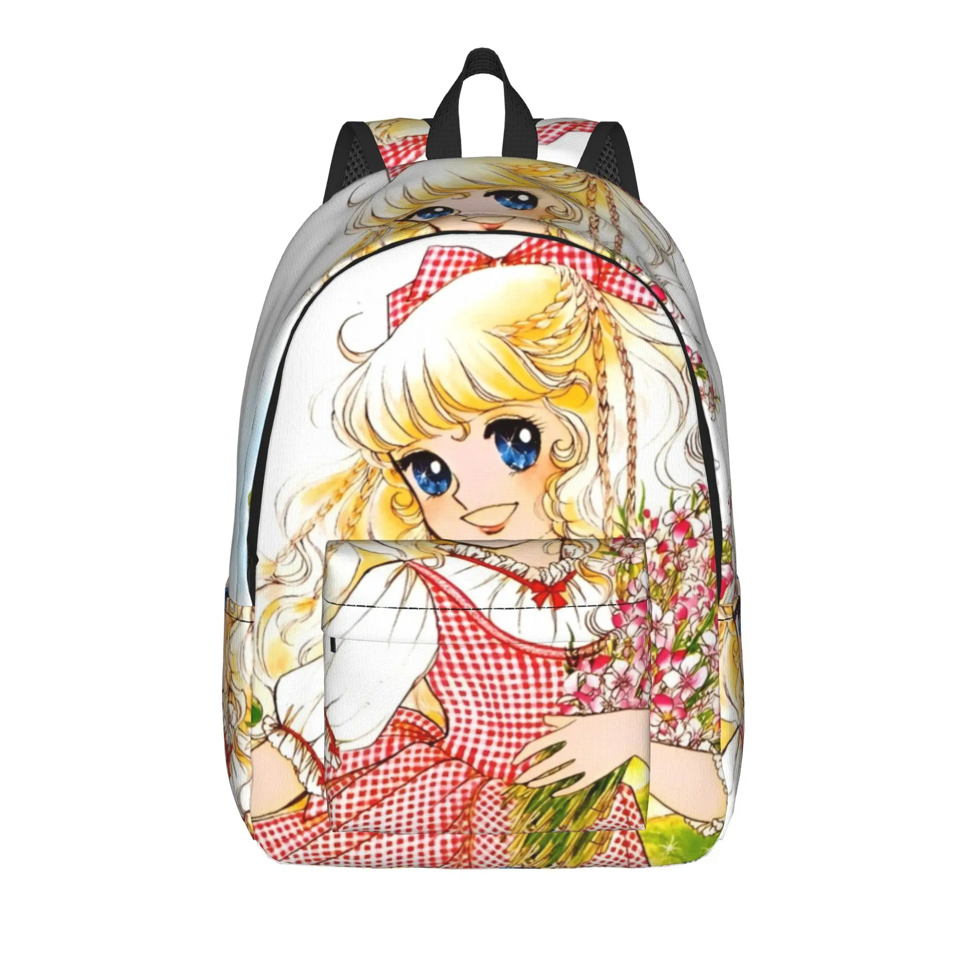 

Candy Candy Backpack with Pocket Student Hiking Travel Anime Manga Drama Adventure Daypack for Men Women Laptop Shoulder Bag