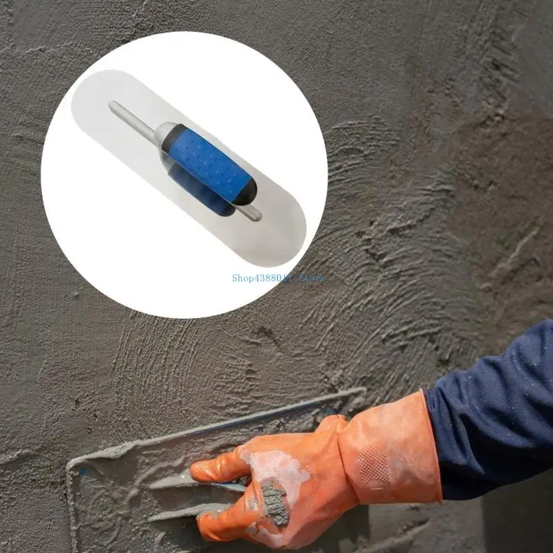 896B 3 Piece Rounded Flat Finishing Plastering Trowels for Seamless Wall Repairs