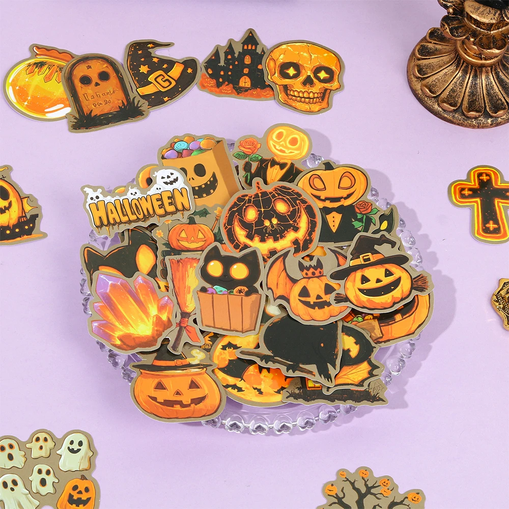 

10/30/50/100/200pcs Halloween Series Graffiti Stickers Cute Cartoon Decals Decoration Skateboard Laptop Phone Kids Toy Sticker