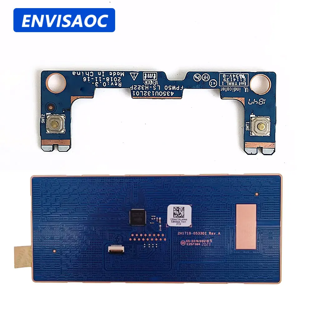 Para HP 15S-DU 15S-DY 15-GW 15-DW TPN-C139 interruptor para ordenador portátil TouchPad placa de botones de ratón izquierdo y derecho FPW50 LS-H322P