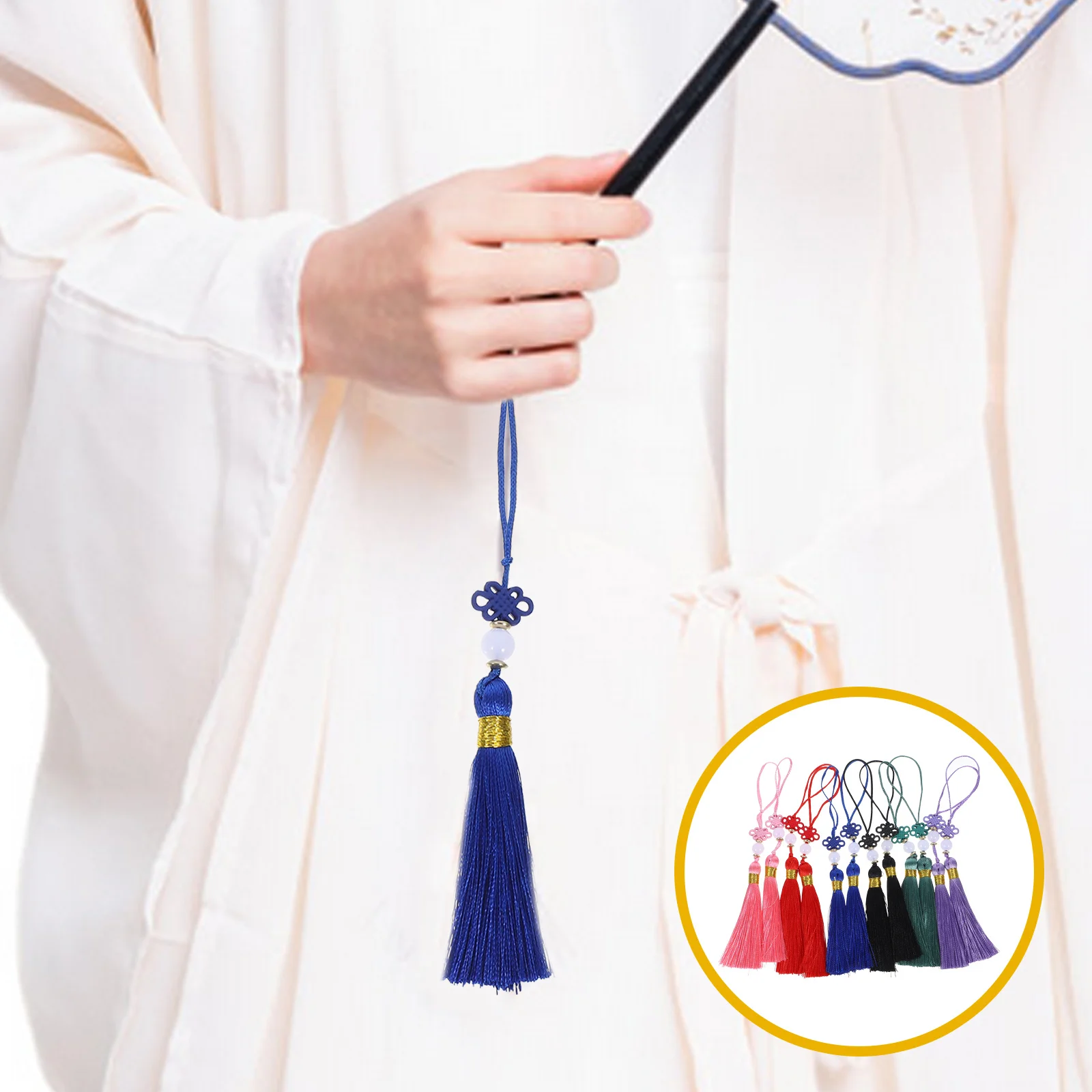 12 قطعة قلادة عقدة صينية شرابة معلقة حلية للعام الجديد ديكور مهرجان لوازم مهرجان الربيع الديكور سيارة بونساي #4