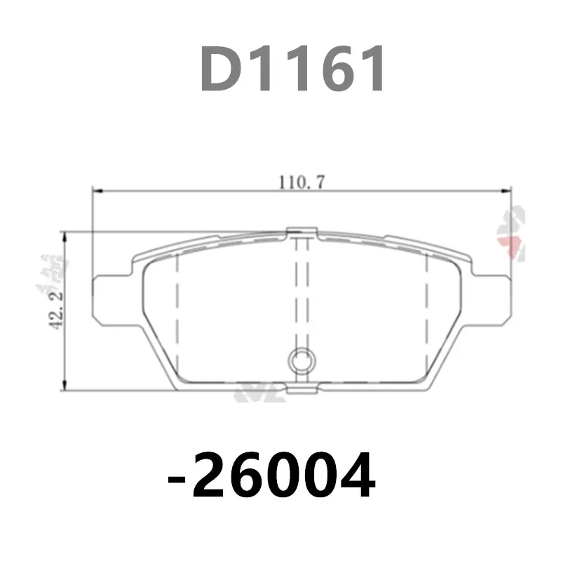 Rear Brake Pad-26004 Is Suitable For FAW Besturn T33/1.6l/1.2t Auto Parts Brake Pad