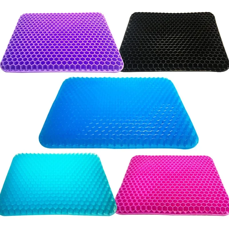 Gel Seat Cushion Double Thick Egg Gel Summer Cushion for Pressure Relief Breathable Chair Pad Car Seat Office Chair Soft Cushion