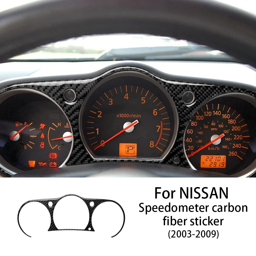 

Carbon Fiber Interior For NISSAN 350Z Z33 2003-2009 Accessories Car Dashboard Speedometer Frame Cover Trim Sticker