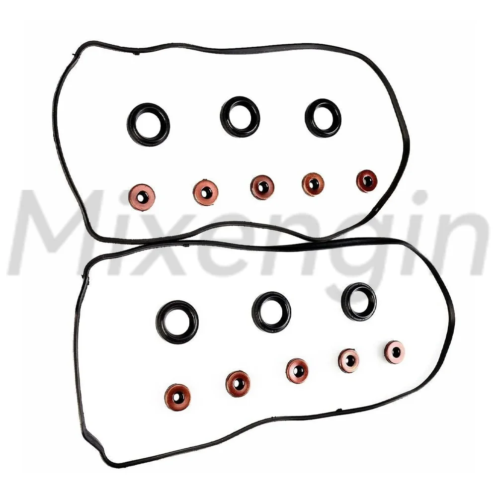 Car Engine Valve Cover Gasket Set fit 3.5 3.7 L V6 GAS SOHC for Honda Pilot Accord Odyssey Crosstour Acura RDX MDX TSX 3.5L 3.7L
