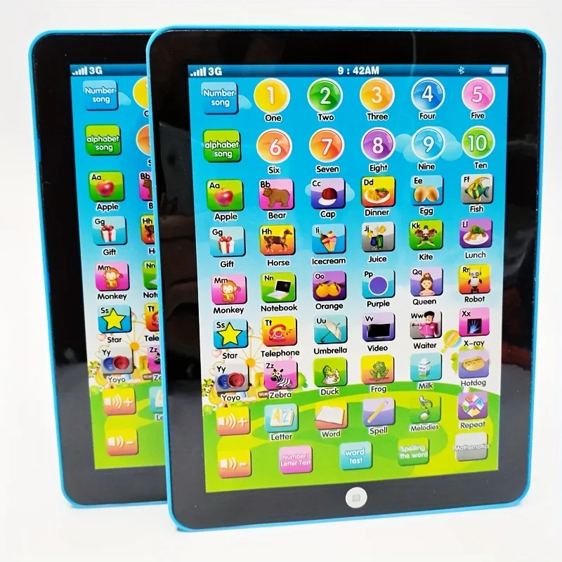 Macchina per l'apprendimento delle compresse per bambini, tavoletta educativa per l'apprendimento precoce con app precaricate, per imparare lettere, numeri, parole