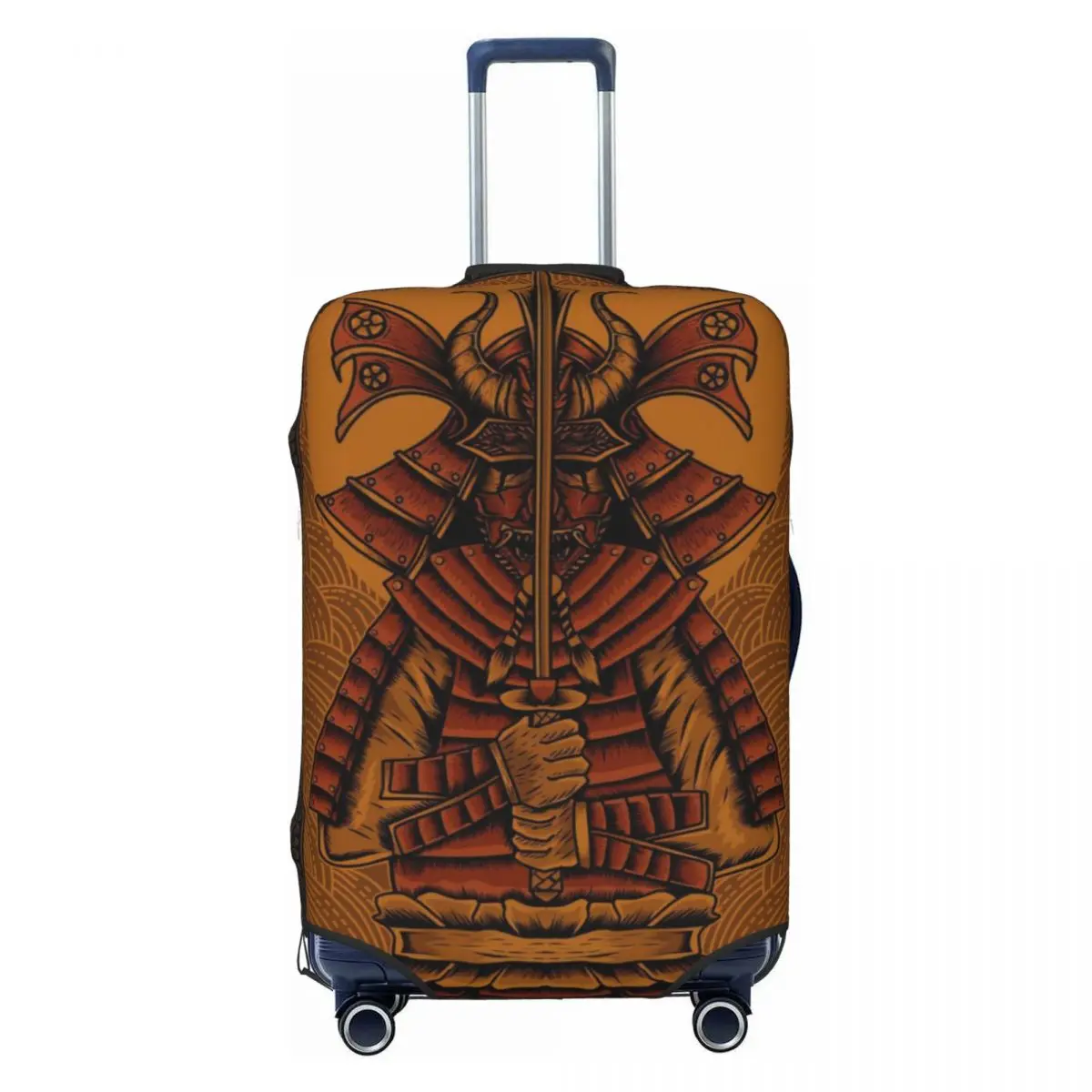 

Samurai Warriors With Antique Engraving Ornament Luggage Protective Dust Covers Elastic Waterproof 18-32inch Suitcase Cover