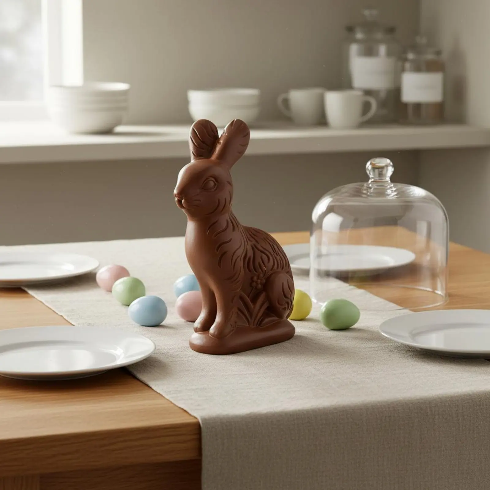 Easter Bunny Ornament Gift Idea Easter Rabbit Ornament Resin Rabbit Sculpture Retro Brown Color Creature Statue Indoor Outdoor