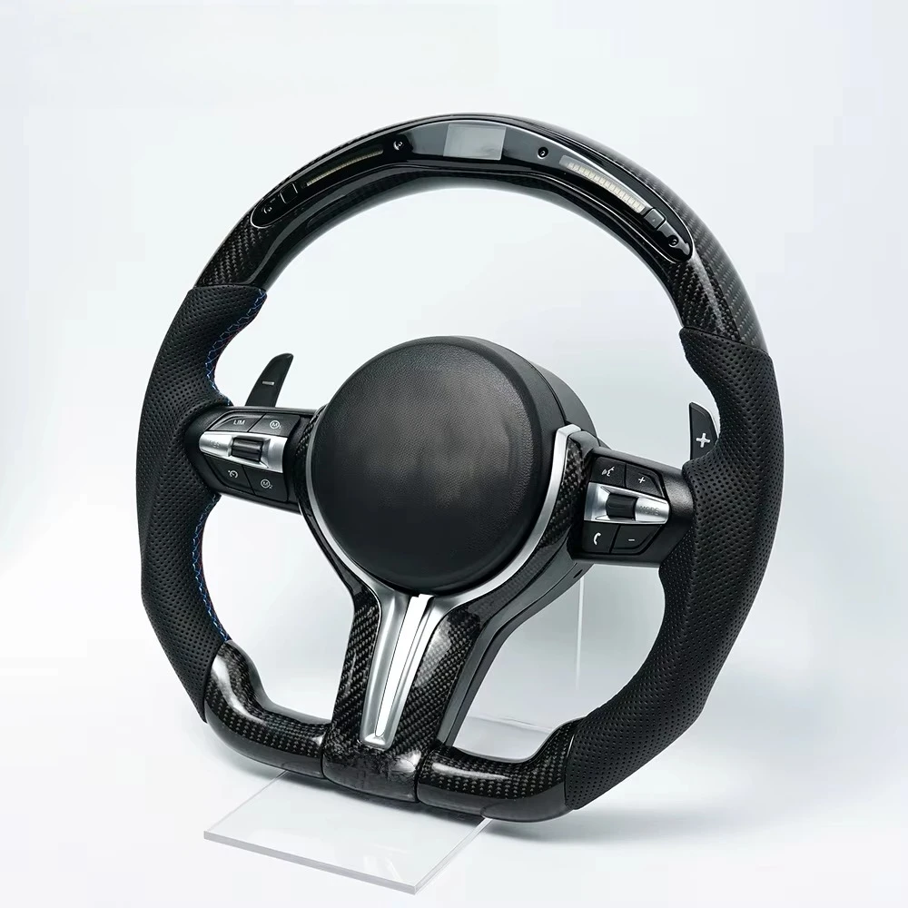 

Top Selling Carbon Fiber LED Car Steering Wheel Popular for BMW 1234567 Series X1X2X3X4X5X6 F10 F15 F30 Models M3 M5