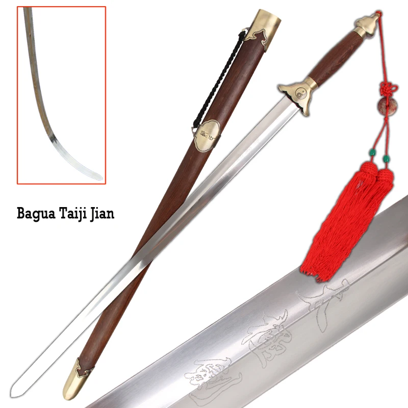 

Chinese Martial Art Sword, Stainless Steel, Flexible for Practice, TaiJi Jian with Strap Bag, GongFu Tools