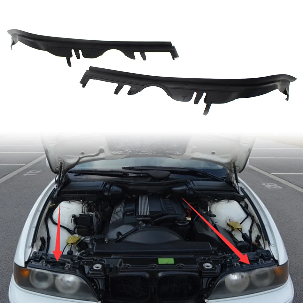 1Pair Car Front Upper Headlight Gaskets For BMW 5 Series E39 525i 528i M5 1999 2000 2001 2002 2003 63126908405 63126908406