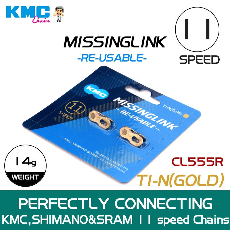 KMC 2 paar fietsketting ontbrekende schakel 6/7/8/9/10/11/12 speed fietsen herbruikbare ketting magische sluiting zilver goud verbindingsgesp