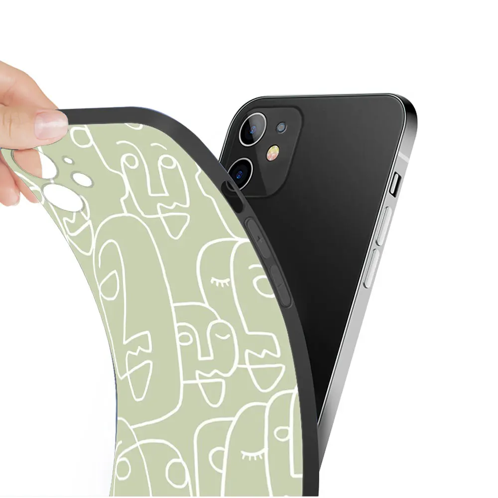 Art Sage Green Phone Case For Google Pixel 7 7A 8 Pro 6 6A 7 Pro Cover TPU Soft Shockproof Silicone Full Capinha