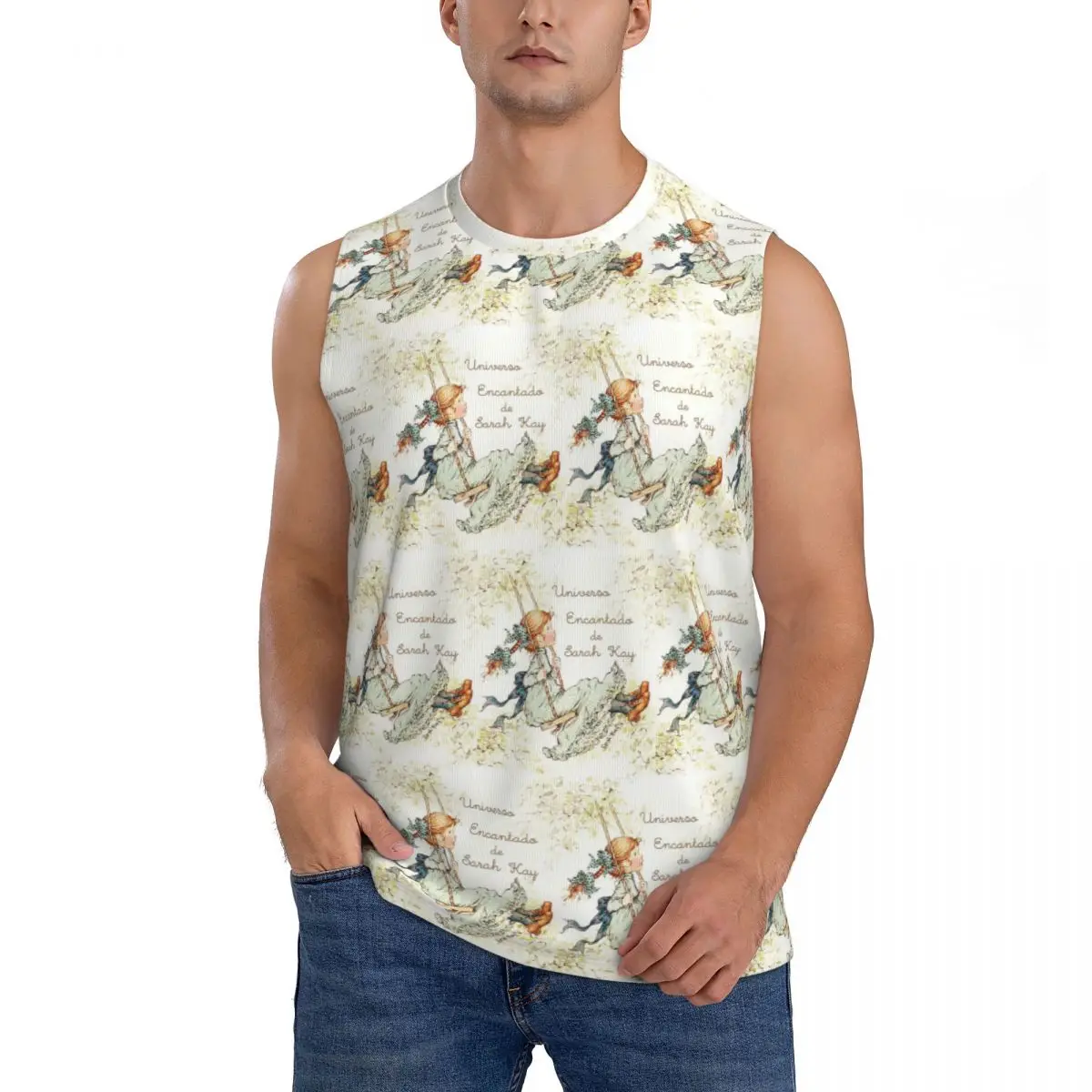 Sarah Kay Girl Men Sleeveless Tank Tops Quick Dry Breathable Gym Fitness Running Summer Casual Sport Vest