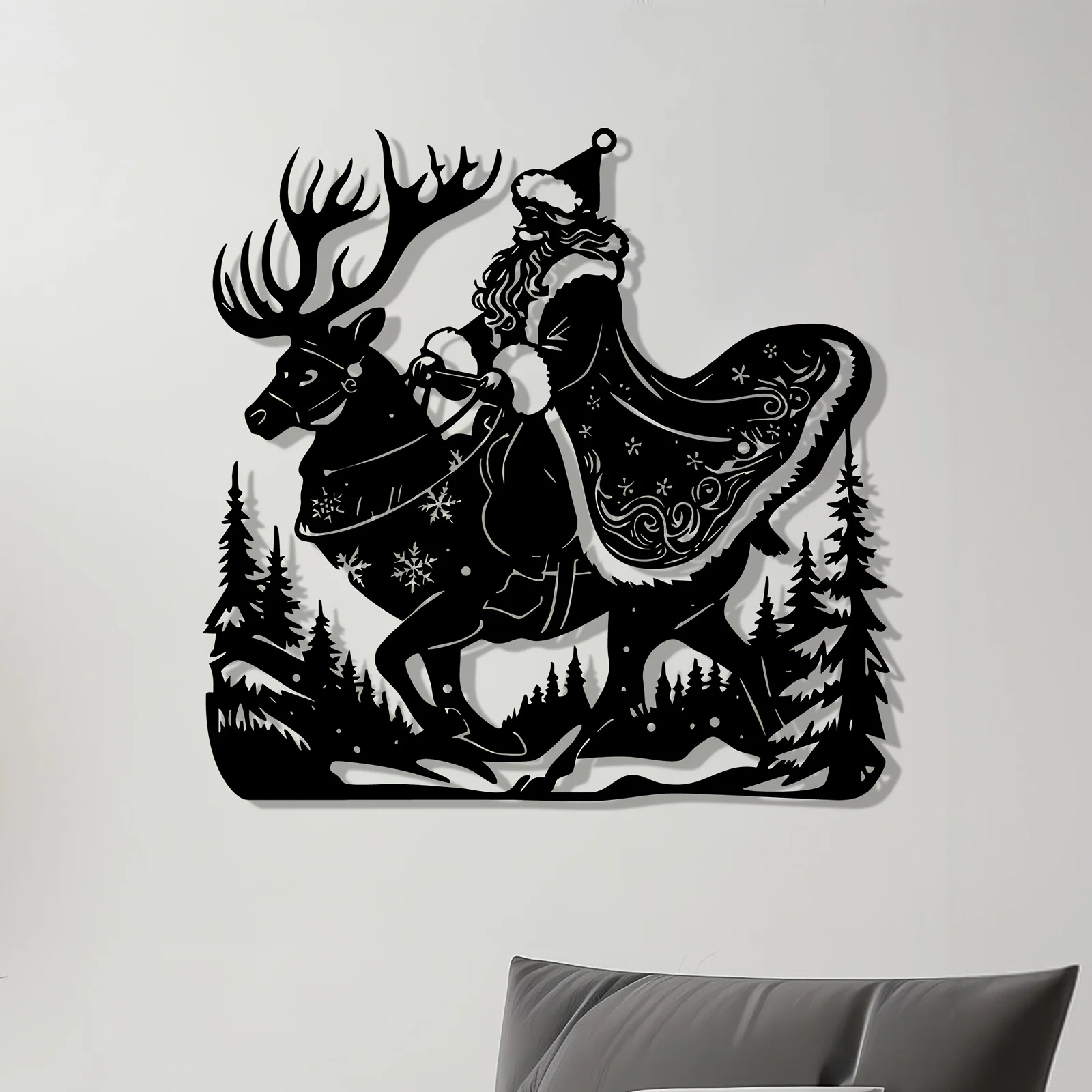 CIFBUY Metal Wall Art Iron Decor, Rustproof Craft Ornament, Durable Fence Garden Living Room Wall Decoration Home Accessories