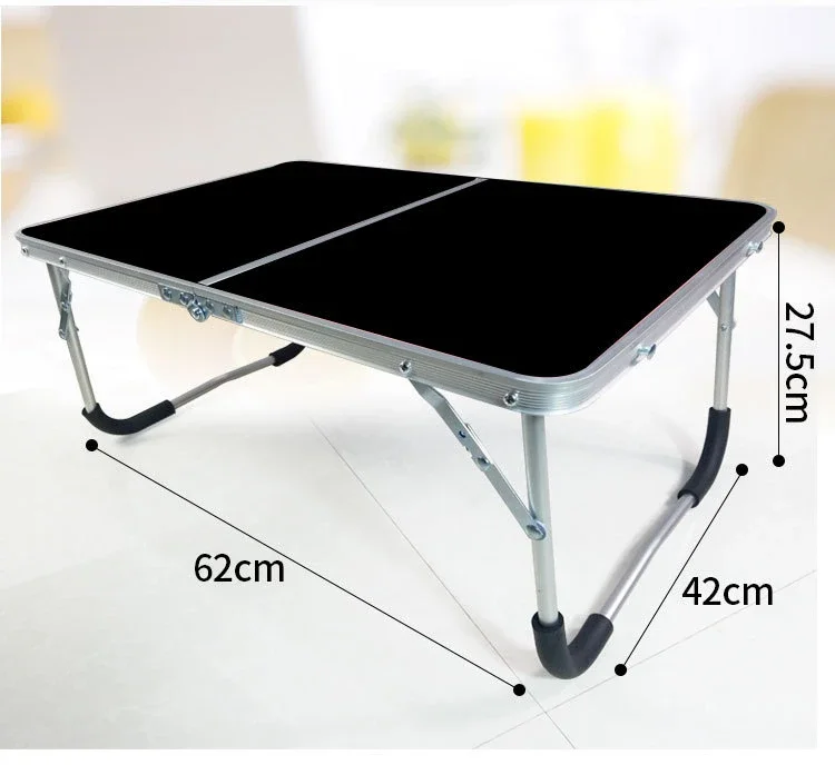 Portable Foldable Laptop Desk,Computer Table, Picnic Table, Breakfast Serving Bed Tray Folds In Half with Inner Storage Space