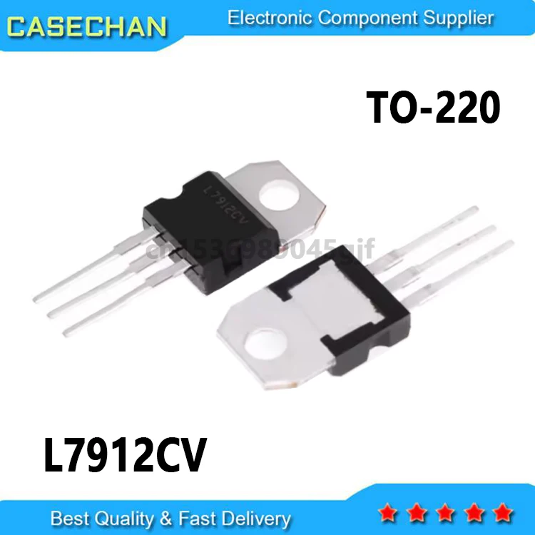 10PCS  New and Original L7912 L7912CV TO-220 1.5A 12V