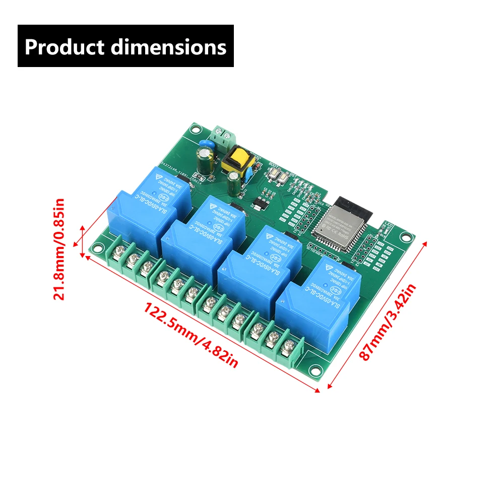 30A WIFI BT 4 طريقة وحدة التتابع على متن ESP32E وحدة وحدة التتابع يدعم التنمية الثانوية التيار المتناوب 220 فولت