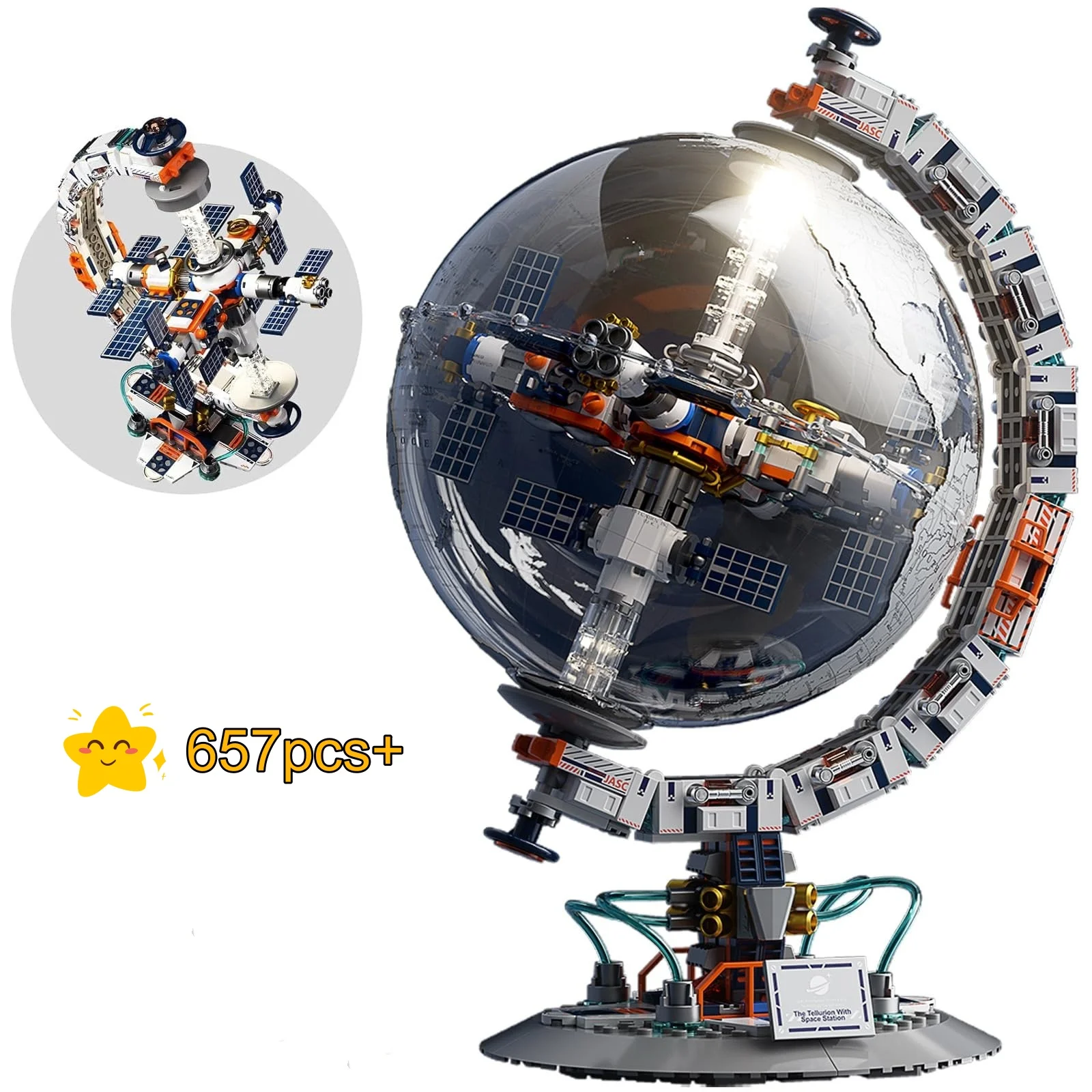 

Технический космос, глобус, строительные блоки, строительные блоки, космическая станция, коллекционная модель глобуса мира, подарки на день рождения, Рождество