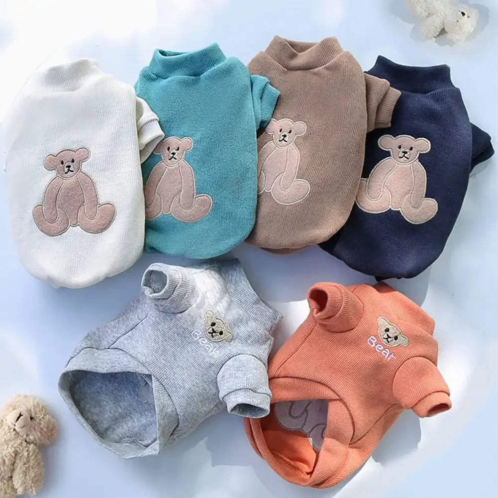 Cute Bear Dog Hoodies Cartoon Cotton Pet Dogs Clothes For Puppy Small Medium Dogs Sweatshirt Jacket French Bulldog Chihuahua