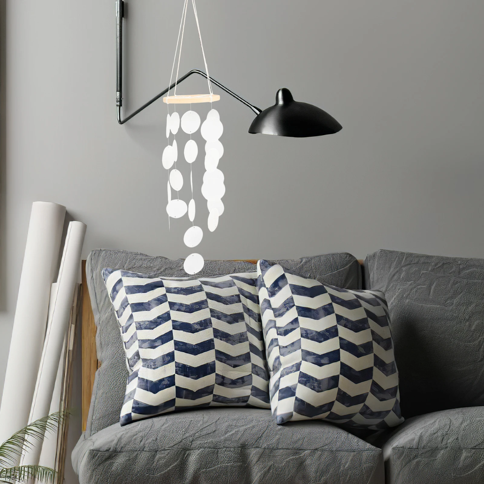 

Shell Wind Chime Hanging Decor Outdoor Garden Patio Decorative Wind Bell for Housewarming Gift Home Hanging Decor