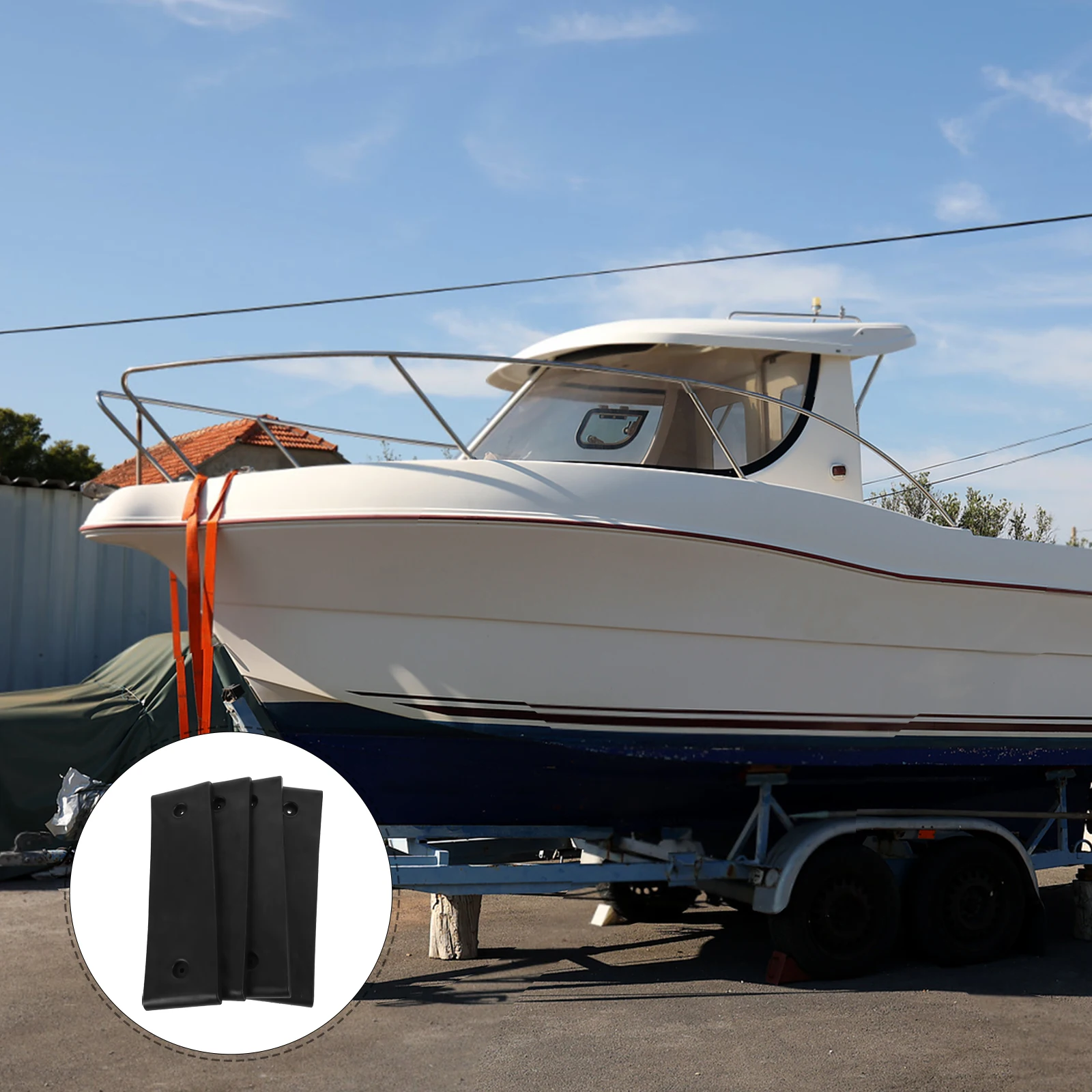 

10pcs 3x10 Inch Marine Trailer Boat Accessories Doublelayer Bunk Stable Slide Pads Durable Waterproof Mats Deck Pad Trailer