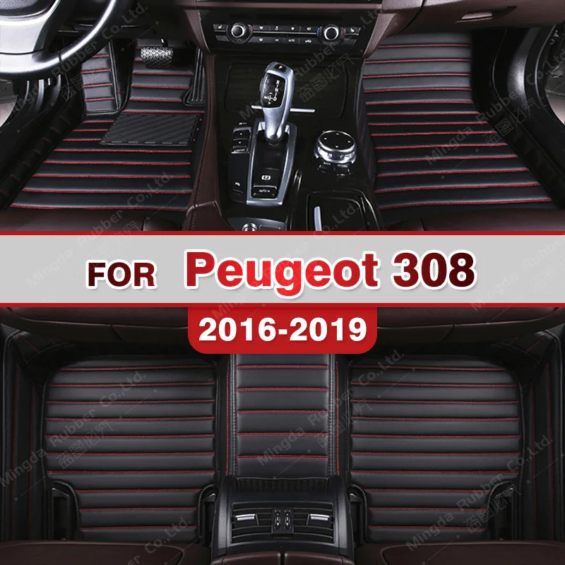 

Car Floor Mats For Peugeot 308 2016 2017 2018 2019 Custom Auto Foot Pads Automobile Carpet Cover Interior Accessories