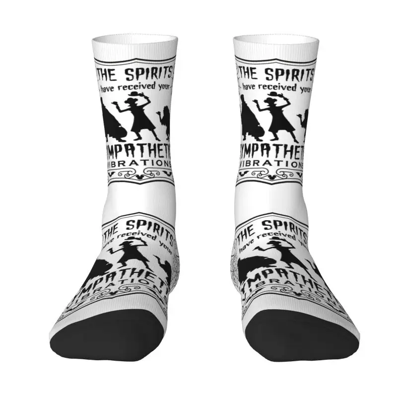 

Haunted Mansion Mens Crew Socks Unisex Kawaii 3D Print Halloween Grim Grinning Ghost Dress Socks