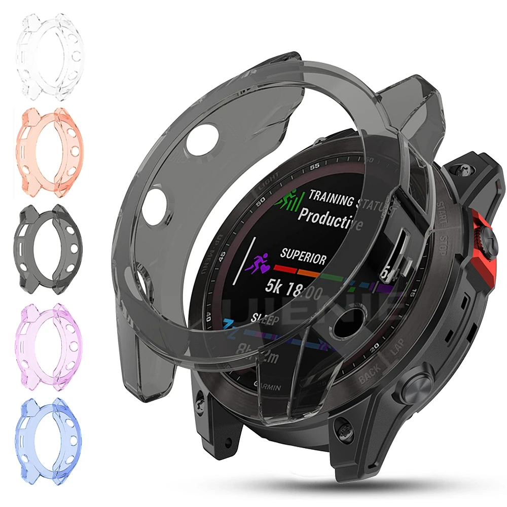 حافظة حماية من البولي يوريثان للغارمين فينيكس 7x7 7s epix Gen 2 ساعة ذكية غطاء إطار واقي فائق النحافة مضاد للصدمات