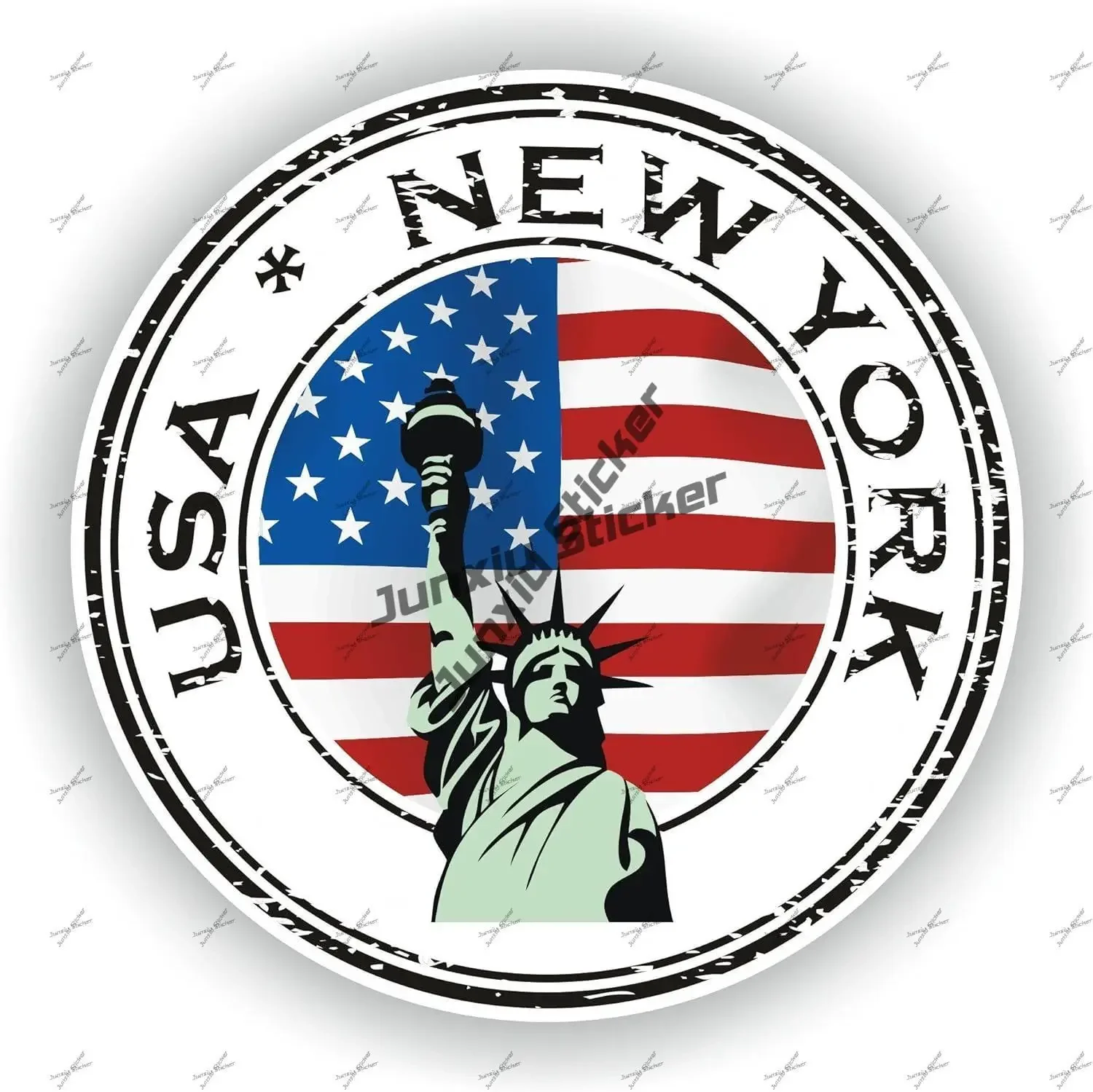 

USA American NEW York Seal Round Flag Sticker Coat of Arms of America Emblem Decal for Car SUV Laptop Fridge PVC Accessories