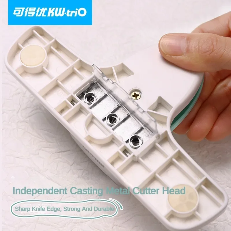 Imagem -04 - Kw-trio Hole Puncher Encadernação de Papel Faça Você Mesmo Papel de Folha Solta Scrapbooking Hole Punch Padrão Material de Escritório Papelaria a5 a6 a7