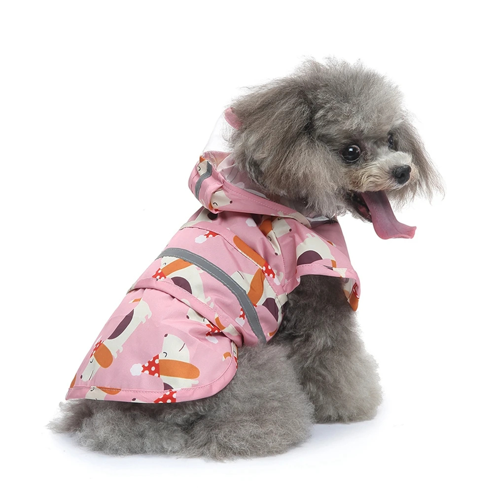 Dog Raincoat Waterproof Pet Clothes For Small Large Dogs Reflective Rain Coat Outdoor Water Resistant Jumpsuit Pet Supplies