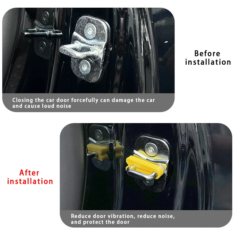 ل BMW 1 2 3 4 5 6 7 سلسلة X1 X2 X3 X4X5X6X7 قفل باب السيارة عازلة التخميد حماية الوسادة قفل باب السيارة غطاء ملصقات اكسسوارات #6