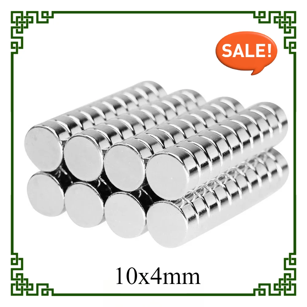 10x4mm Disc Powerful Strong Magnetic Magnet 10*4 Strong Round Magnets For Fridge DIY Building Scientific Craft Education 10x4