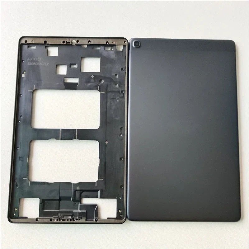 

Для Samsung Galaxy Tab A 10,1 2019 T510 T515 Передняя средняя рамка + крышка батарейного отсека, задняя дверь, задний чехол, запасные части