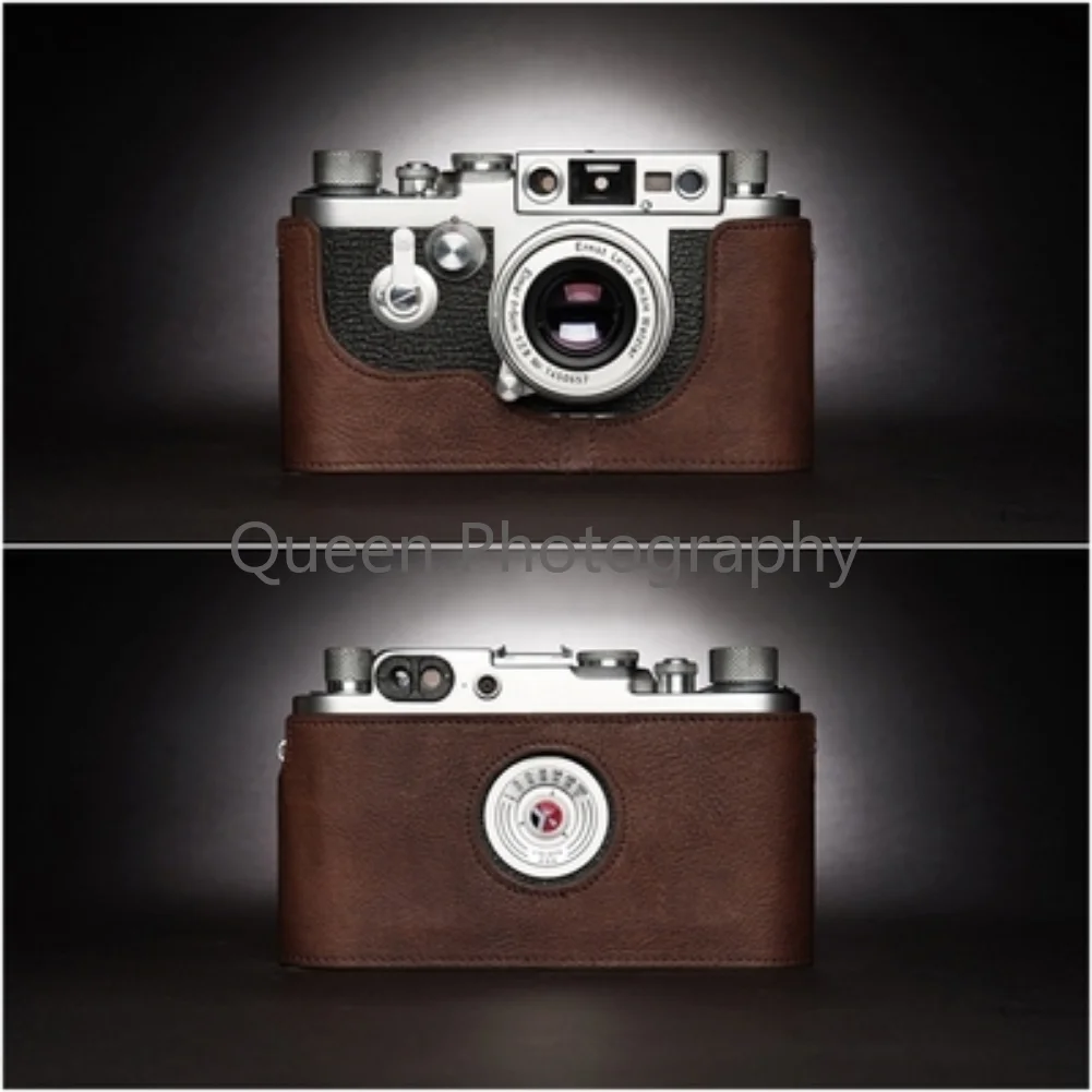 Camera Genuine Leather Cowhide Bag Body BOX Case Base for LEICA Iiig Iiif Iiid Iiic Ic Ig If Iic Iif Dslr Bag 카메라가방  фоторюкзак