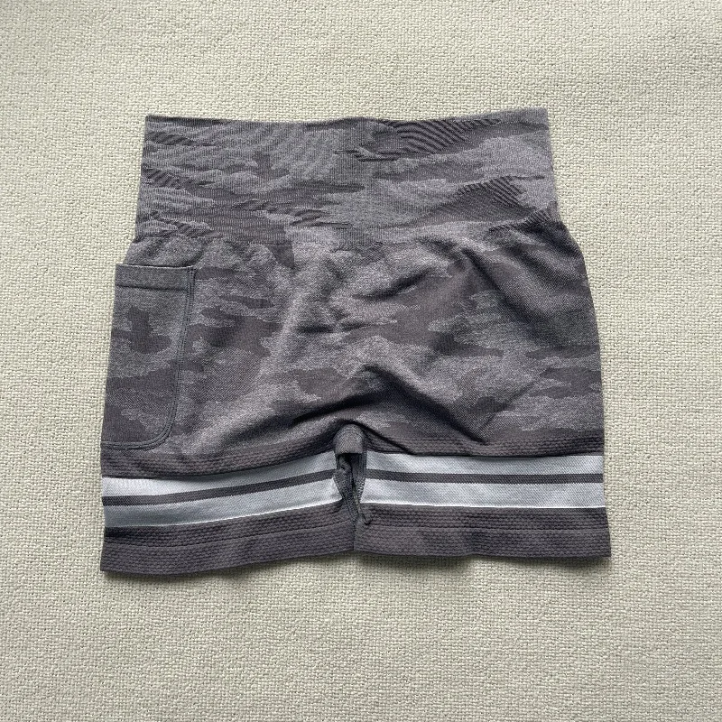 여성 체육관 라인 반바지 위장 탄성 운동 스포츠 요가 바지 엉덩이 리프팅 레깅스 주머니가있는 피트니스 운동 스타킹