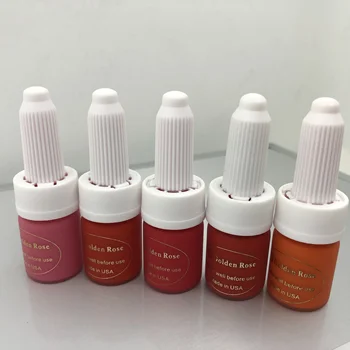 جولدن روز Microblading ماكياج الحبر ، لون مستحضرات التجميل للحاجب ، بطانة الشفاه ، الوشم الدائم ، الصباغ الصغير ، 12 لونا