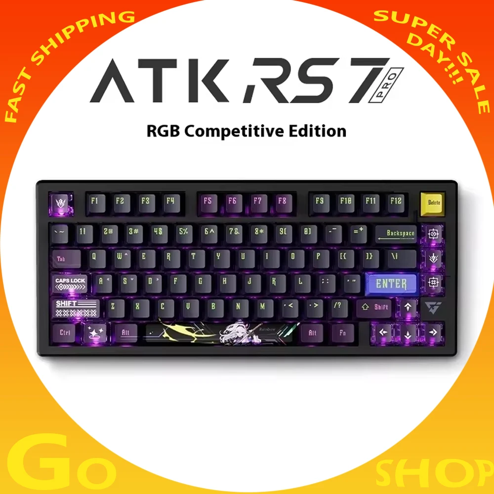 In-Stock ATK RS7 8K Magnetic Switch Mechanical Keyboard Wired Gaming Keyboard RGB Smart SPEED X Quick Trigger For Varolant Gamer