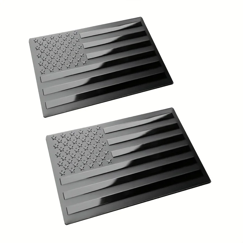 2pcs Matte American Flag Sticker Decal for Car US American Flag Emblem Decals for Trucks Cut-Out for Vehicles Window Decor