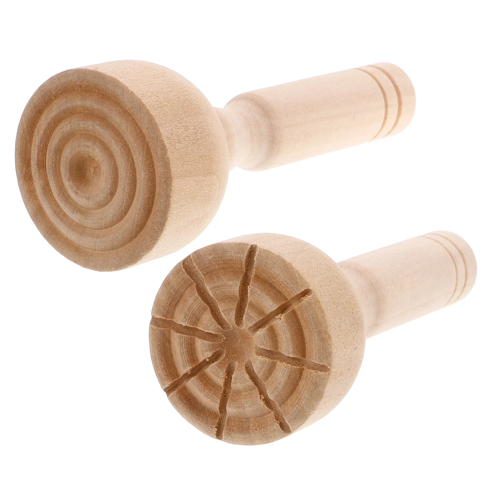 

2Pcs Wooden Handle Stamps for Clay Pottery Design Tools Educational Craft Kit for Kindergartens and Home Use Durable