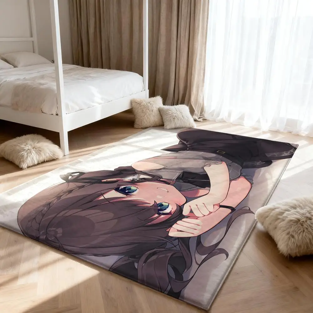 

N-Natsuiro MatsuriS cute Floor Mat Soft Thickened Absorbent Non-Slip Bedroom Living Room Door Mat Home Decor Flannel Rugs