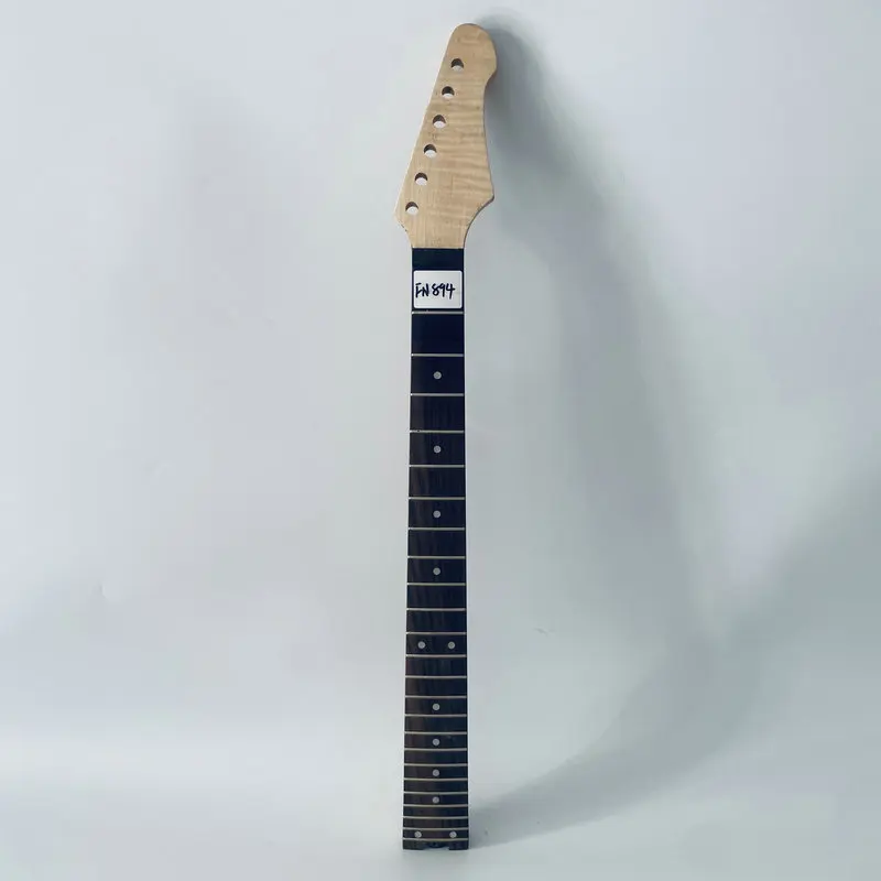 

FN894 Custom Order Unfinished 5​ Ply Maple+Rosewood Neck Trussrod from Neck Heel Floyd Rose Guitar Neck for DIY Replace
